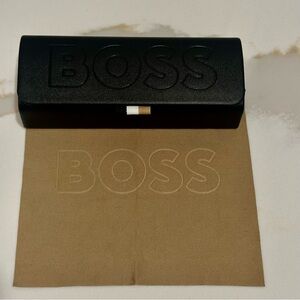 Boss Black Sunglasses Case with dust cloth (new)